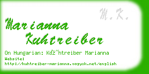 marianna kuhtreiber business card